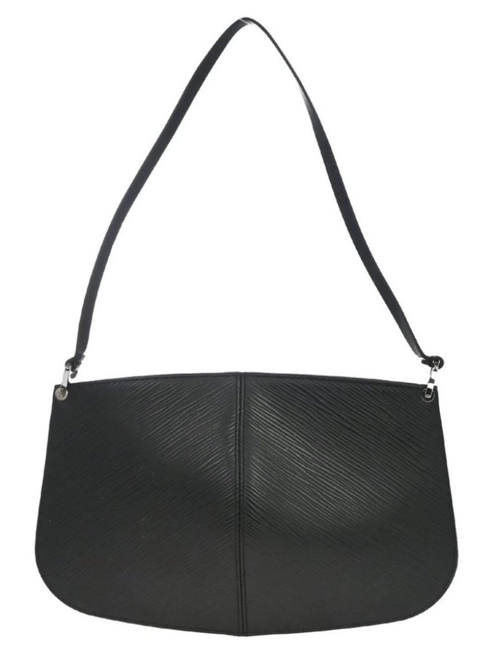 Louis Vuitton Black Epi Pochette Demi-lune Handbag